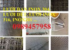 Lưới lọc inox 304 dây 0,5mm ô 3x3, 5x5, 8x8, Lưới inox 304