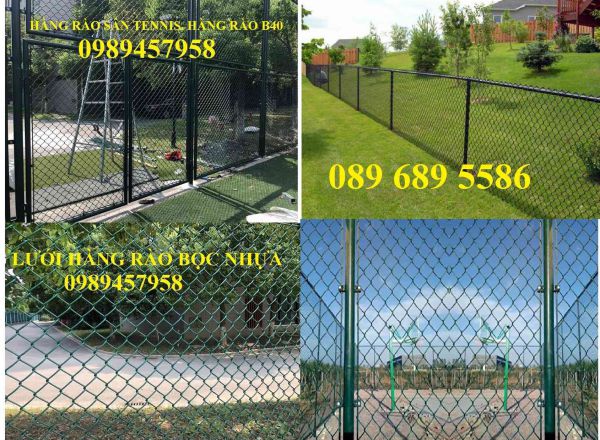 Sản xuất lưới B40 bọc nhựa làm sân bóng đá, Lưới làm sân tennis khổ 2,4m
