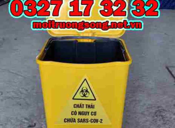 Thùng rác y tế đựng chất thải có nguy cơ chứa sars-cov2 20l cho bệnh viện