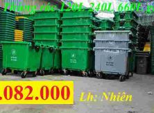  Sỉ lẻ thùng rác nhựa giá rẻ- thùng rác 120L 240L 660L màu xanh giá sỉ- lh 0911082000